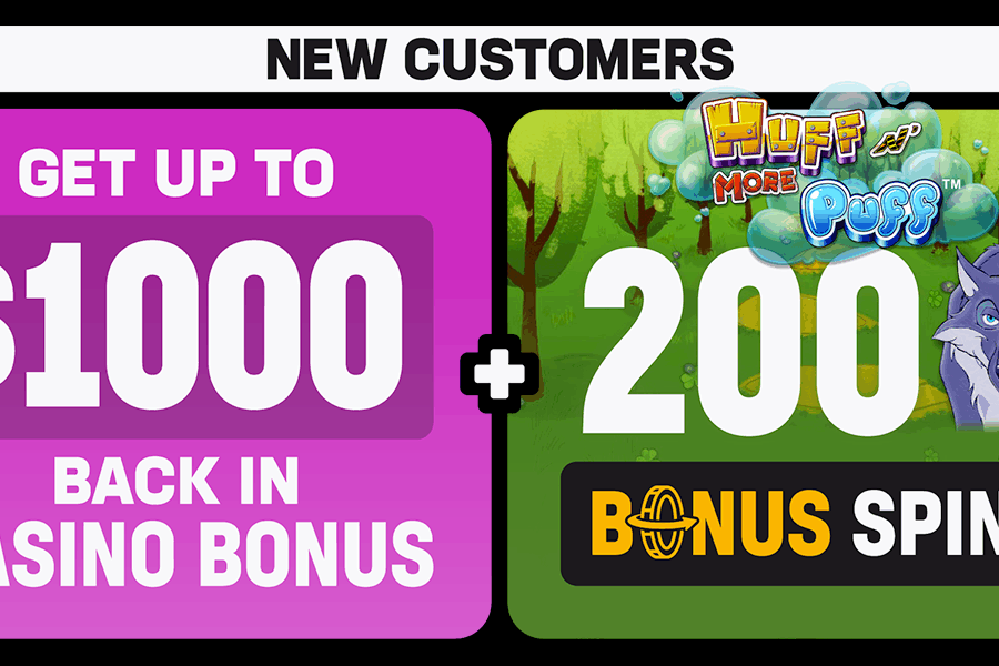 200 bonus spins plus 1000 casino loss back