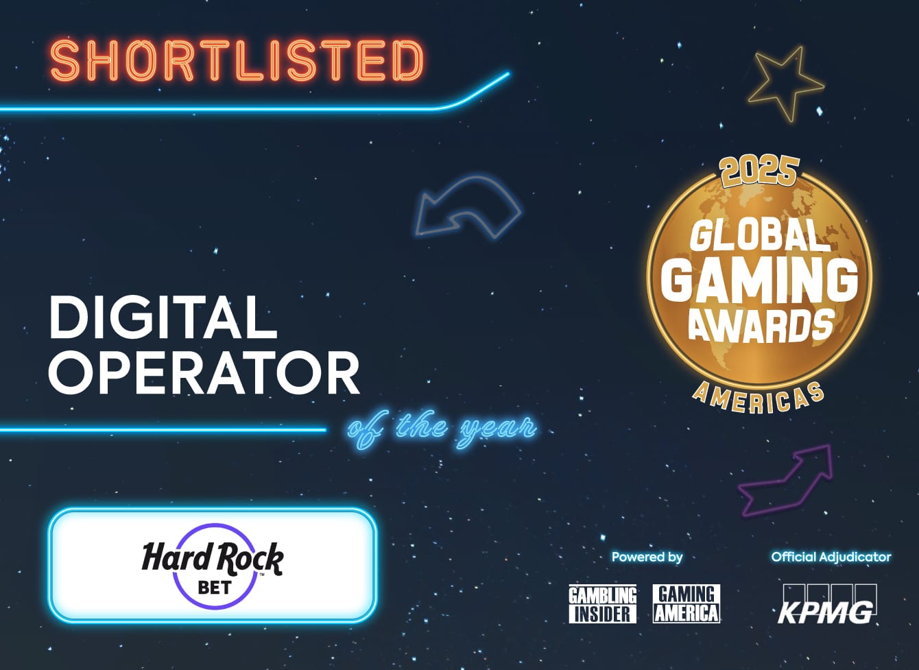 Hard Rock Bet shortlisted at the 2025 Global Gaming Awards