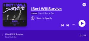I Bet I Will Survive track
