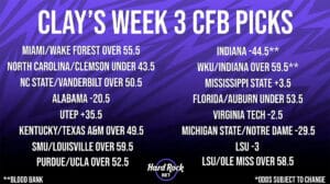 Clay Travis Week 3 College Football Picks 2026