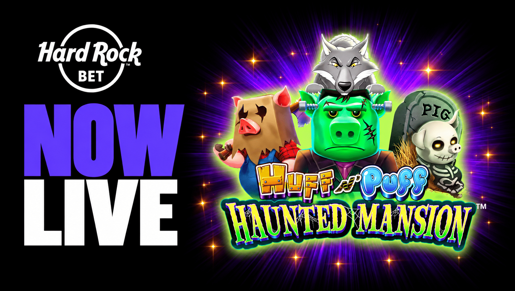Now live at Hard Rock Bet - Huff n Puff Haunted Mansion